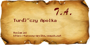 Turóczy Apolka névjegykártya